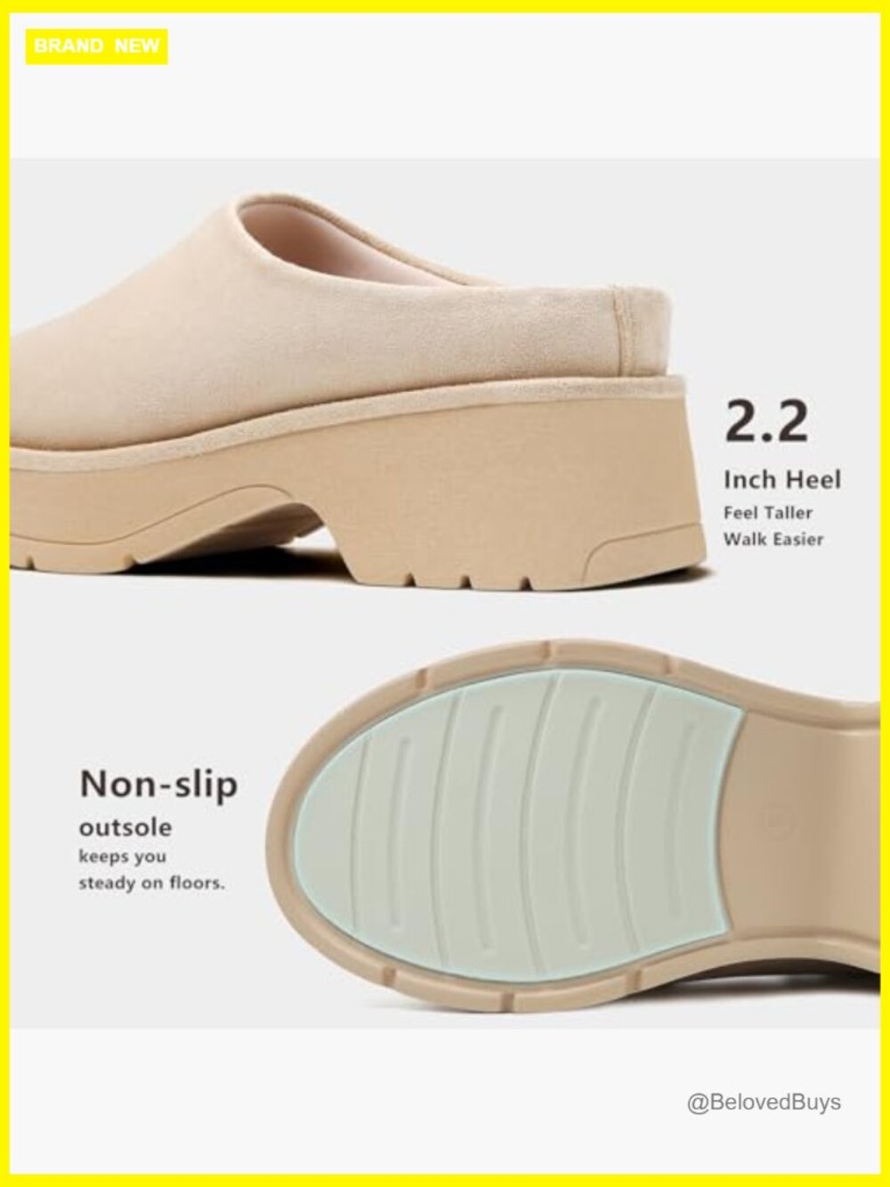 Comfortable Platform Mules Slip-On Clogs with Arch Support - Picture 4 of 6
